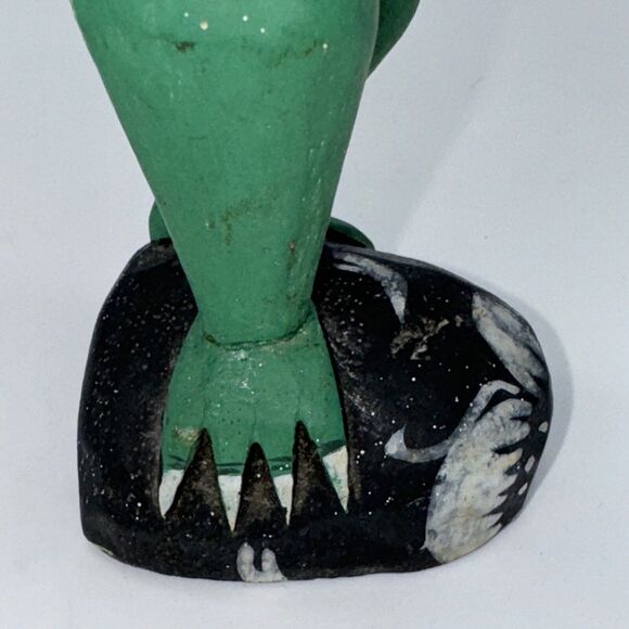 Vintage Hand Painted Wood Carved Musician Frogs Band - Indonesia ONE FROG - Picture 8 of 12